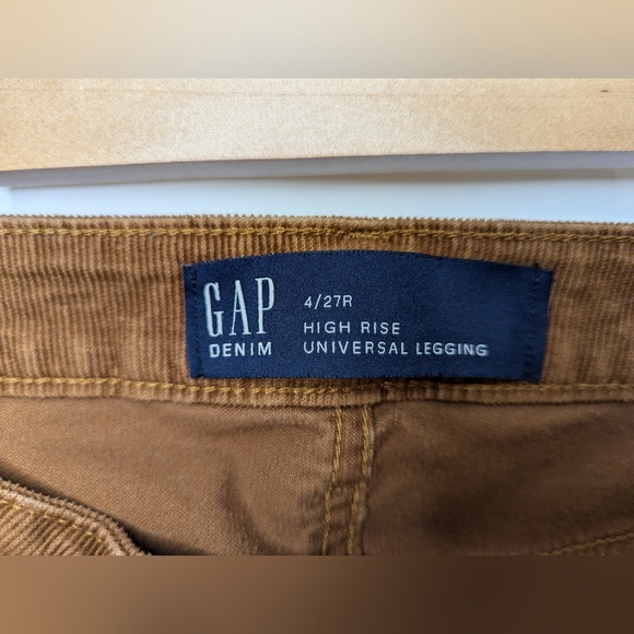Gap Hi-rise Universal Legging Corduroy Sz 4/27 R - Picture 5 of 5